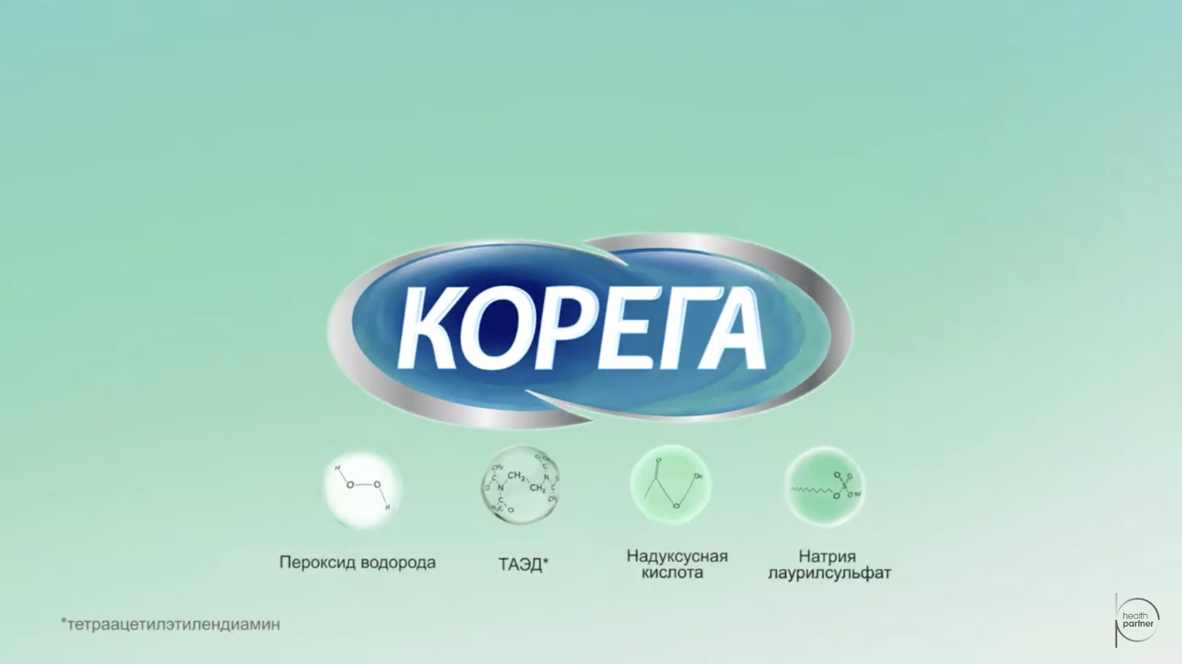 Научное обоснование состава таблеток для очищения съемных зубных протезов Корега: одновременное действие четырех действующих веществ обеспечивает глубокое очищение